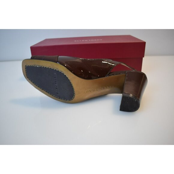 Ellen Tracy Chocolate Platform Heels Square Toe Size 9 New in Box ET-Jess - Picture 10 of 12